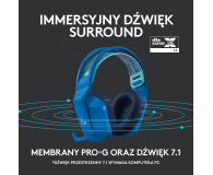 LOGITECH SG733 LIGHTSPEED Wireless RGB Headset BLUE Niebieski - 594939 - zdjęcie 15